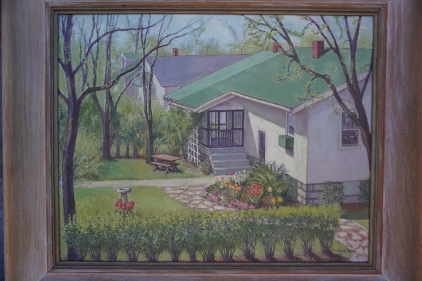 Homestead by Margaret Hook, Oil on Board P3474