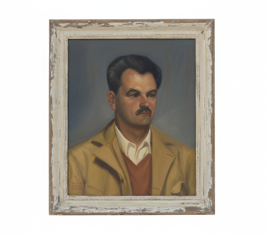 Portrait of a Man by Shirley Hoover Pierce, Oil on Board P3475