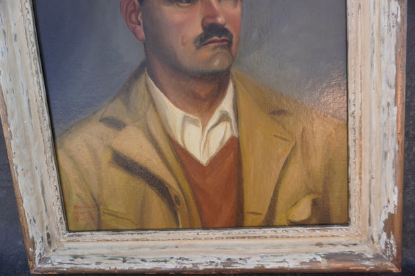 Portrait of a Man by Shirley Hoover Pierce, Oil on Board P3475