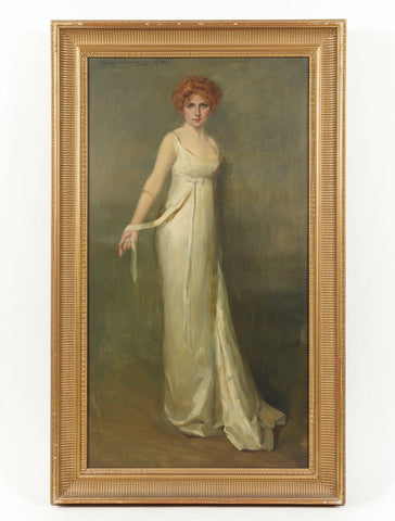 Large Self Portrait by Edith Stevenson Wright c.1917, Oil on Canvas P3476