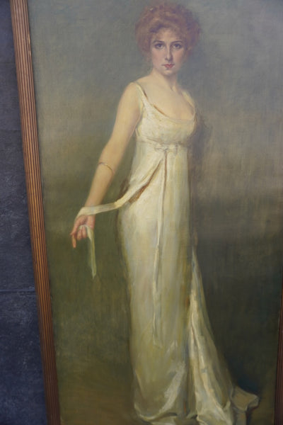 Large Self Portrait by Edith Stevenson Wright c.1917, Oil on Canvas P3476