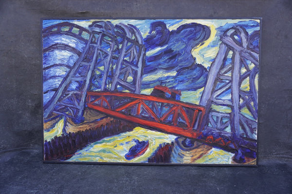 Iron Bridge by Paul Weingarten, Oil on Canvas c.1909 P3477