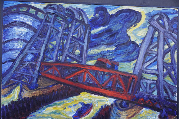 Iron Bridge by Paul Weingarten, Oil on Canvas c.1909 P3477