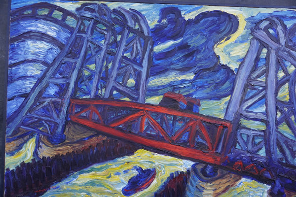 Iron Bridge by Paul Weingarten, Oil on Canvas c.1909 P3477