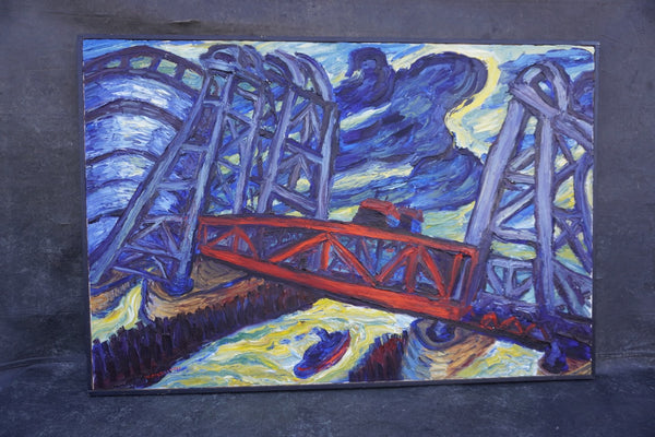 Iron Bridge by Paul Weingarten, Oil on Canvas c.1909 P3477