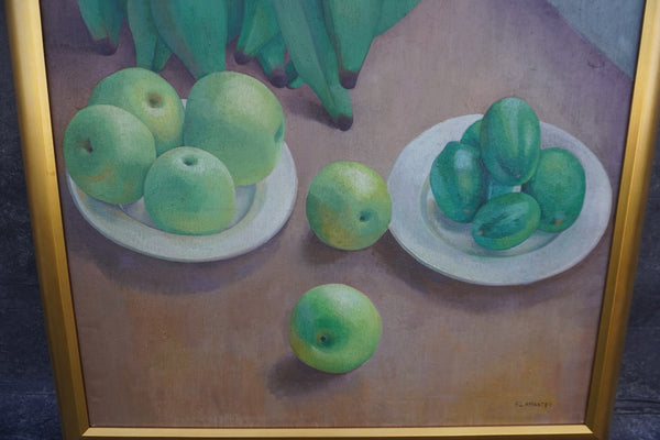Still Life of Fruit by Francisco Dosamantes, Oil on Canvas P3478