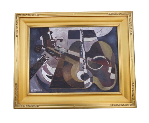 Untitled Cubist Still Life by Jose Maria de Servin, Oil on Board P3489
