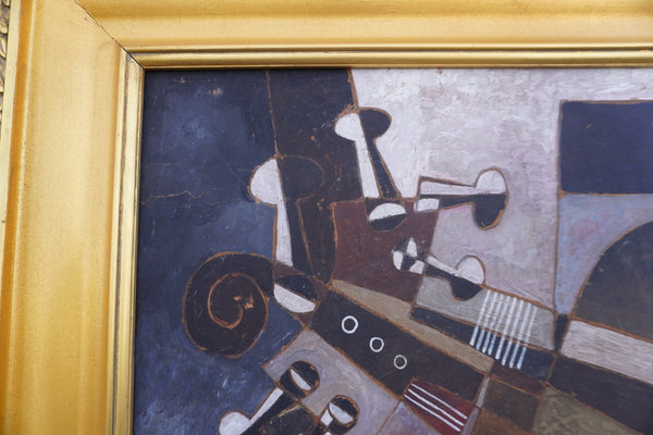 Untitled Cubist Still Life by Jose Maria de Servin, Oil on Board P3489