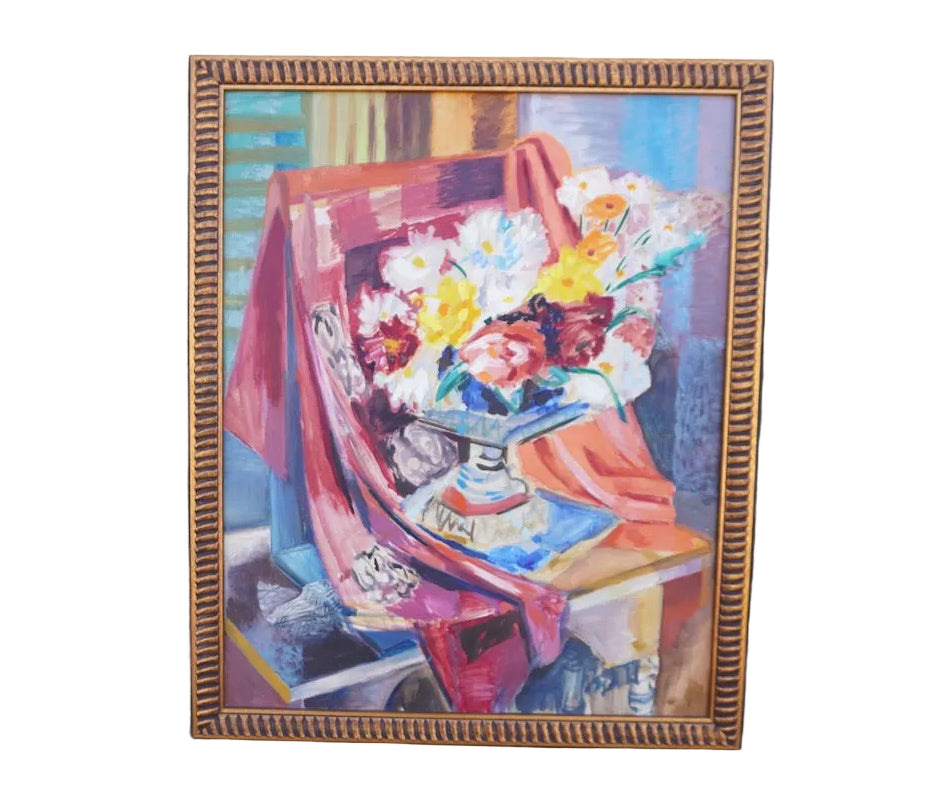 Floral Still Life by Ellen Moen, Oil on Board P3495