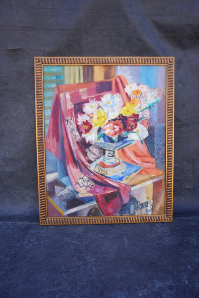 Floral Still Life by Ellen Moen, Oil on Board P3495