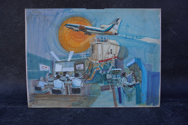 Air Traffic Controller Mixed Media Illustration P3501