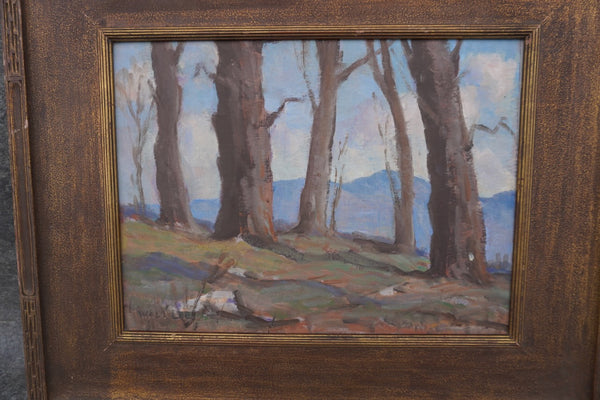 Quiet Grove by Walt Lee, Oil on Board P3504