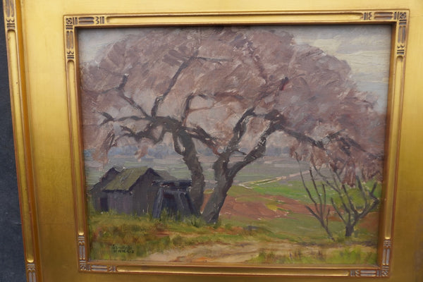 Spring Farmstead by Sam Hyde Harris, Oil on Board P3505