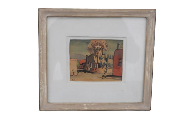 Adobe Scene by Robert Atwood, Watercolor P3512