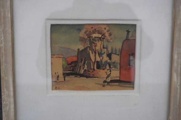 Adobe Scene by Robert Atwood, Watercolor P3512