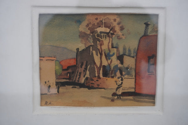 Adobe Scene by Robert Atwood, Watercolor P3512