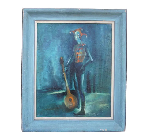 Portrait of a Jester, by Richard M. Jones, Oil on Canvas P3515