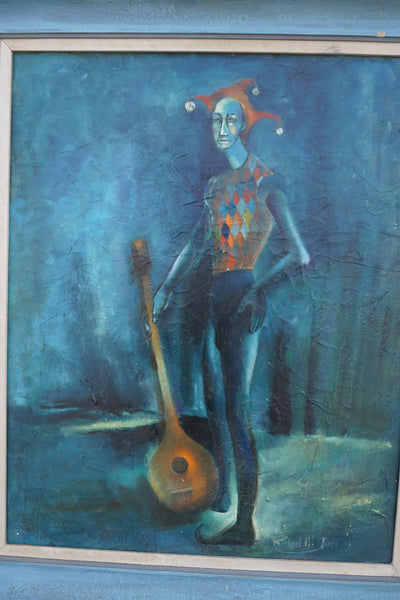 Portrait of a Jester, by Richard M. Jones, Oil on Canvas P3515