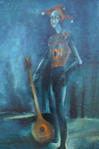 Portrait of a Jester, by Richard M. Jones, Oil on Canvas P3515