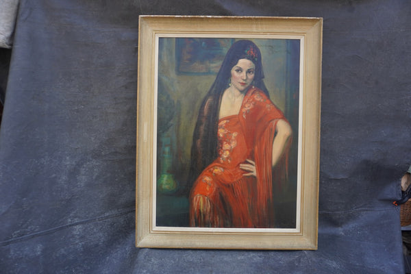 Portrait of a Señorita by Marion C. Raulston, Oil on Canvas P3516