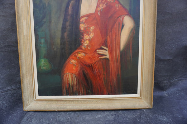 Portrait of a Señorita by Marion C. Raulston, Oil on Canvas P3516