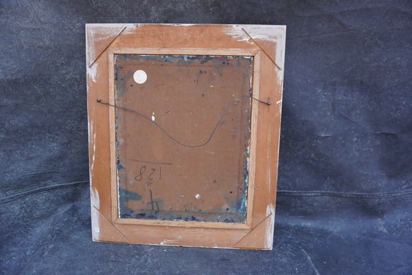 Abstract Portrait by Nell Bovelheth, Mixed Media on Masonite, c. 1960 P3517