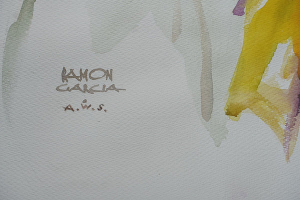Portrait of a Lady by Ramon Garcia, Watercolor on Paper c.1940s P3524