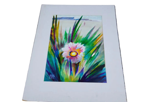 Cactus Flower by Ramon Garcia, Watercolor on Paper P3526