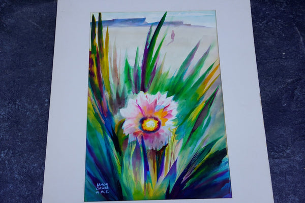 Cactus Flower by Ramon Garcia, Watercolor on Paper P3526