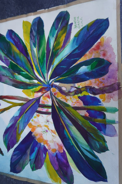 Floral Still Life by Ramon Garcia, Watercolor on Paper P3533