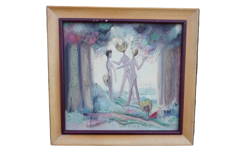 Trio of Men by Maria Luisa Rios (1903–1982), Oil on Canvas P3540