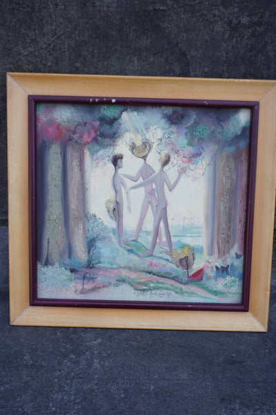 Trio of Men by Maria Luisa Rios (1903–1982), Oil on Canvas P3540