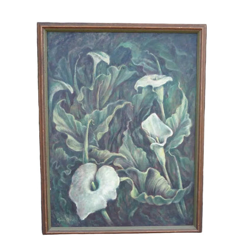 Surrealist Calla Lillies by Gwen Gire, Oil on Canvas P3542