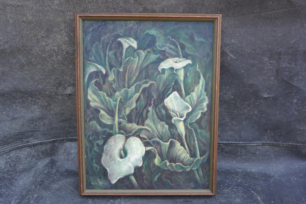 Surrealist Calla Lillies by Gwen Gire, Oil on Canvas P3542