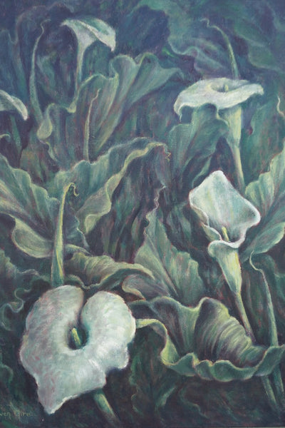 Surrealist Calla Lillies by Gwen Gire, Oil on Canvas P3542