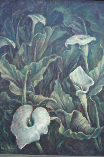 Surrealist Calla Lillies by Gwen Gire, Oil on Canvas P3542