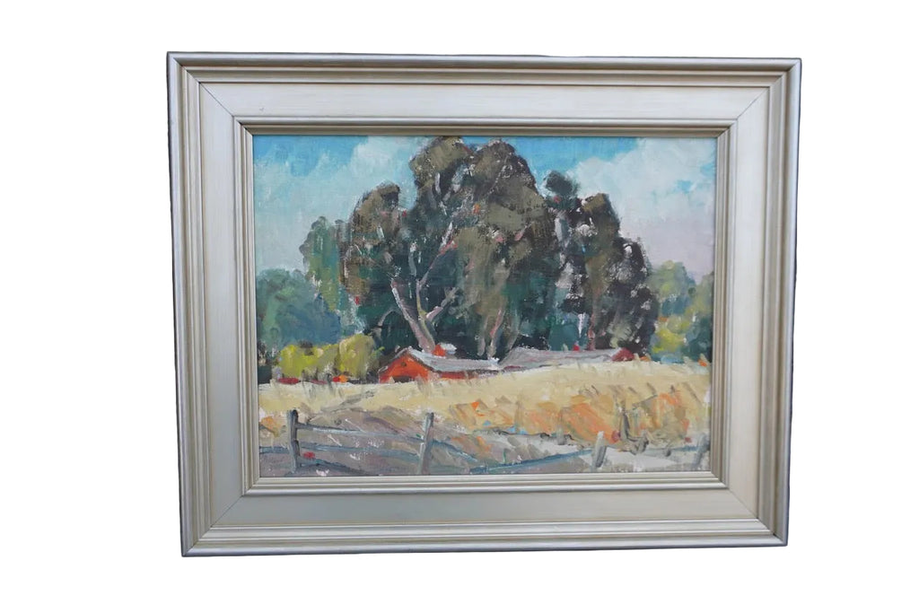 Barn Scene by Walt Lee, Oil on Board P3543