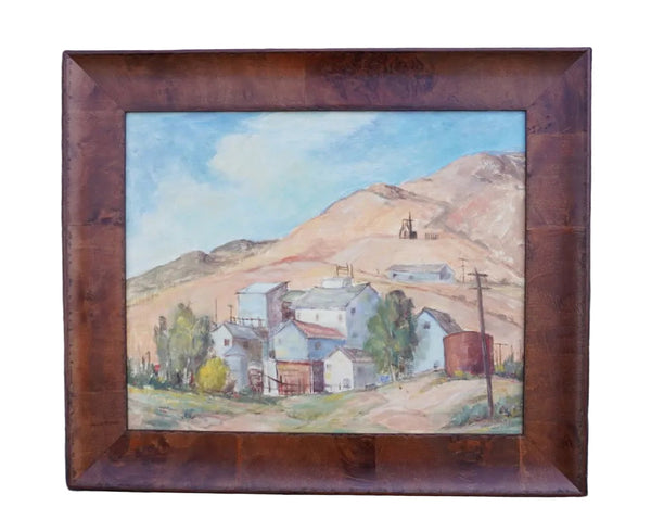 Silver Mining Town by Juanita Crothers, Oil on Canvas P3549