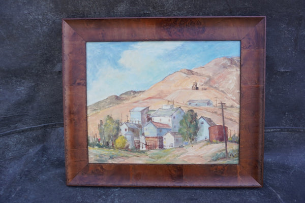 Silver Mining Town by Juanita Crothers, Oil on Canvas P3549