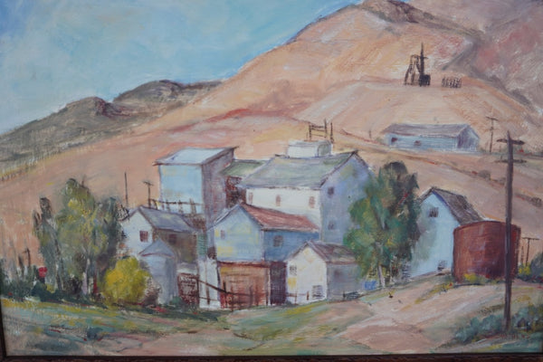 Silver Mining Town by Juanita Crothers, Oil on Canvas P3549
