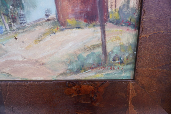 Silver Mining Town by Juanita Crothers, Oil on Canvas P3549