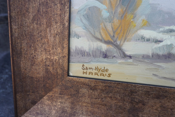 Misty Valley by Sam Hyde Harris, Oil on Board P3550