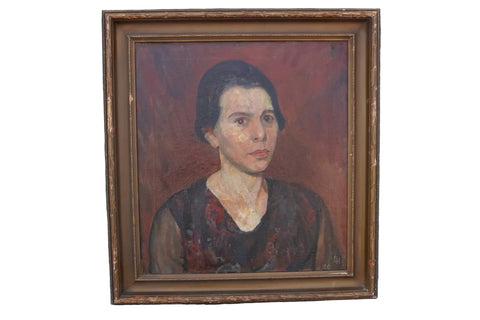 Portrait of a Lady by Ejnar Hansen, Oil on Canvas P3559