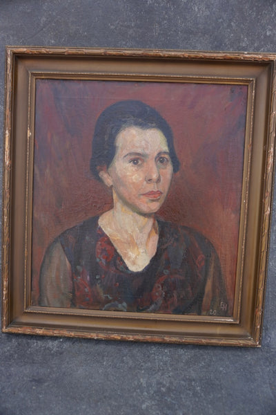 Portrait of a Lady by Ejnar Hansen, Oil on Canvas P3559