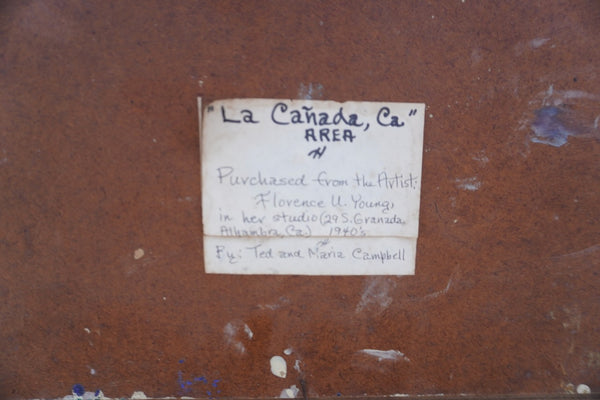 La Canada by Florence U. Young, Oil on Board P3564