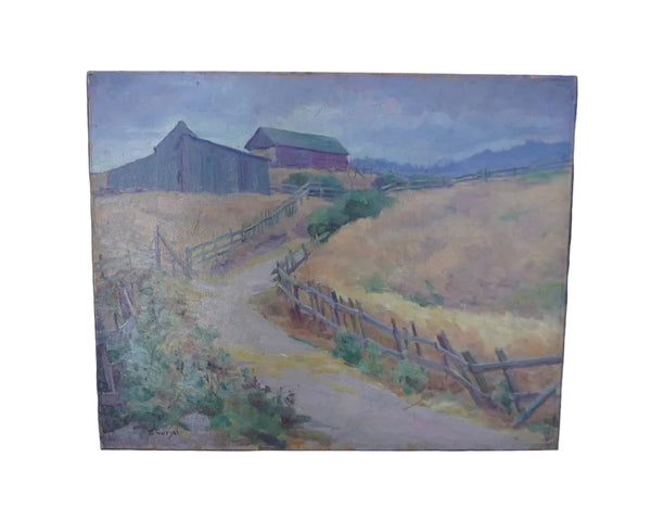 A Country Lane in Monterey by Ernst Curjel, Oil on Board P3565