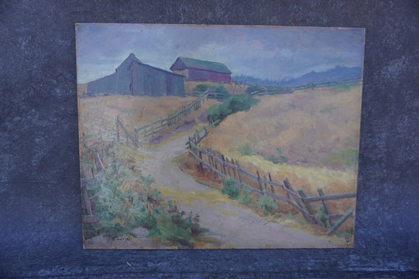 A Country Lane in Monterey by Ernst Curjel, Oil on Board P3565