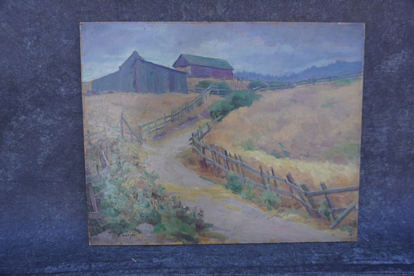 A Country Lane in Monterey by Ernst Curjel, Oil on Board P3565
