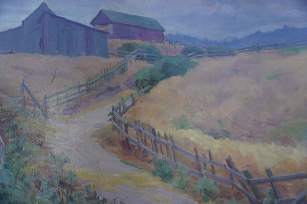 A Country Lane in Monterey by Ernst Curjel, Oil on Board P3565