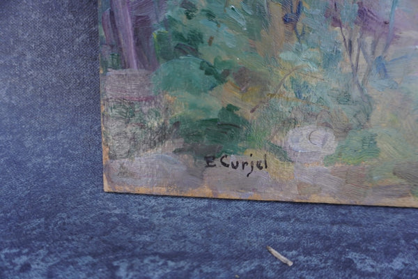 A Country Lane in Monterey by Ernst Curjel, Oil on Board P3565